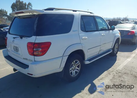 2004 Toyota Sequoia Limited V8 z USA, uszkodzony, nr VIN 5TDBT48A54S219043